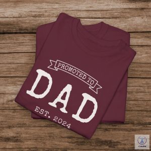 Promoted To Dad Custom Dad Shirt Personalized Father Shirt Dad Est Shirt Custom Fathers Day Shirt Custom Dad Gift riracha 3