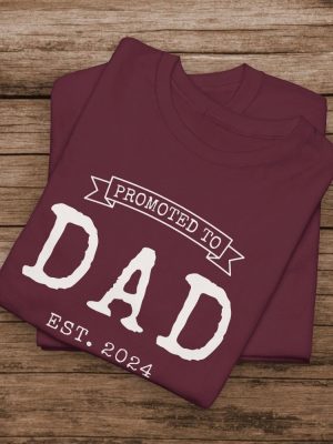 Promoted To Dad Custom Dad Shirt Personalized Father Shirt Dad Est Shirt Custom Fathers Day Shirt Custom Dad Gift riracha 3