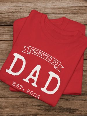 Promoted To Dad Custom Dad Shirt Personalized Father Shirt Dad Est Shirt Custom Fathers Day Shirt Custom Dad Gift riracha 4