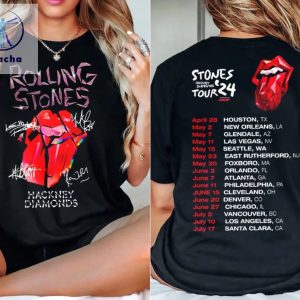 Rolling Stones 2024 Tour Tee Shirt Hackney Diamonds Tour Shirt Rolling Stones Tour 2024 Cities Rolling.Stones Tour Unique riracha 2