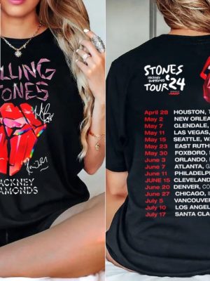 Rolling Stones 2024 Tour Tee Shirt Hackney Diamonds Tour Shirt Rolling Stones Tour 2024 Cities Rolling.Stones Tour Unique riracha 2