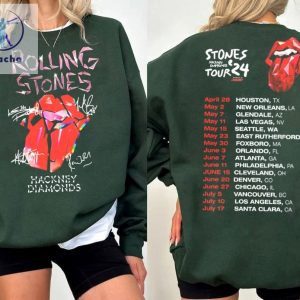 Rolling Stones 2024 Tour Tee Shirt Hackney Diamonds Tour Shirt Rolling Stones Tour 2024 Cities Rolling.Stones Tour Unique riracha 3