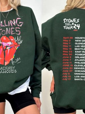 Rolling Stones 2024 Tour Tee Shirt Hackney Diamonds Tour Shirt Rolling Stones Tour 2024 Cities Rolling.Stones Tour Unique riracha 3