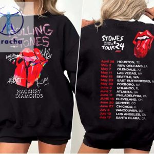 Rolling Stones 2024 Tour Tee Shirt Hackney Diamonds Tour Shirt Rolling Stones Tour 2024 Cities Rolling.Stones Tour Unique riracha 4