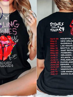 Rolling Stones 2024 Tour Tee Shirt Hackney Diamonds Tour Shirt Rolling Stones Tour 2024 Cities Rolling.Stones Tour Unique riracha 5