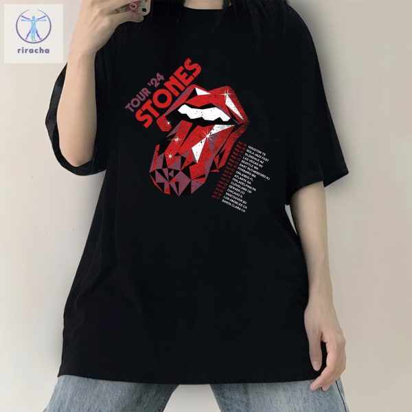 The Rolling Stones Hackney Diamonds Tour 2024 Schedule List T Shirt Vintage Rolling.Stones Tour Unique riracha 1