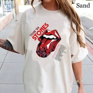 The Rolling Stones Hackney Diamonds Tour 2024 Schedule List T Shirt Vintage Rolling.Stones Tour Unique riracha 6