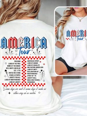 Retro America Tour Shirt 4Th Of July Shirt 1776 Independence Day Shirt American Flag Shirt Memorial Day Shirt Unique riracha 4