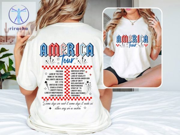 Retro America Tour Shirt 4Th Of July Shirt 1776 Independence Day Shirt American Flag Shirt Memorial Day Shirt Unique riracha 4