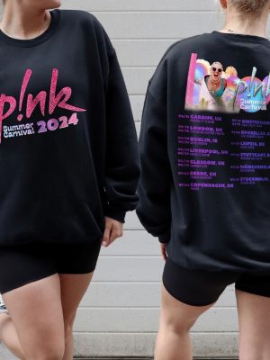 Pink Singer Summer Carnival 2024 Tour Sweatshirt Pink Fan Lovers Shirt Music Tour 2024 Shirt Trustfall Album Shirt P Nk Tour 2024 Unique riracha 3