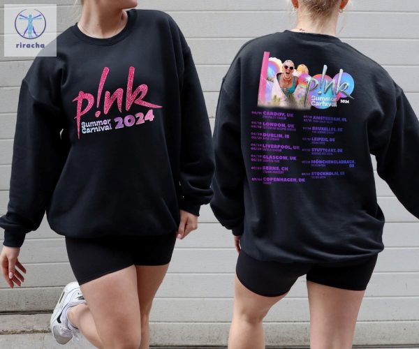 Pink Singer Summer Carnival 2024 Tour Sweatshirt Pink Fan Lovers Shirt Music Tour 2024 Shirt Trustfall Album Shirt P Nk Tour 2024 Unique riracha 3