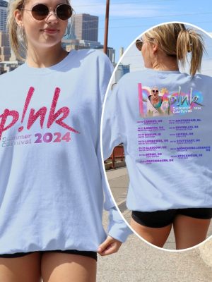 Pink Singer Summer Carnival 2024 Tour Sweatshirt Pink Fan Lovers Shirt Music Tour 2024 Shirt Trustfall Album Shirt P Nk Tour 2024 Unique riracha 4