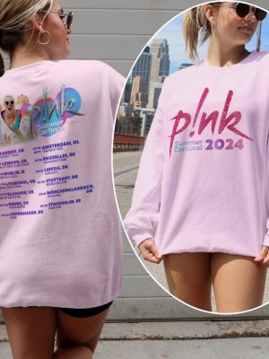 Pink Singer Summer Carnival 2024 Tour Sweatshirt Pink Fan Lovers Shirt Music Tour 2024 Shirt Trustfall Album Shirt P Nk Tour 2024 Unique riracha 5