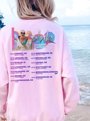 Pink Singer Summer Carnival 2024 Tour Sweatshirt Pink Fan Lovers Shirt Music Tour 2024 Shirt Trustfall Album Shirt P Nk Tour 2024 Unique riracha 6