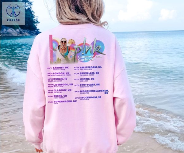 Pink Singer Summer Carnival 2024 Tour Sweatshirt Pink Fan Lovers Shirt Music Tour 2024 Shirt Trustfall Album Shirt P Nk Tour 2024 Unique riracha 6