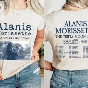 Alanis Morissette The Triple Moon Tour 2024 T Shirt Alanis Morissette Tour 2024 Alanis Morissette Setlist Unique riracha 3