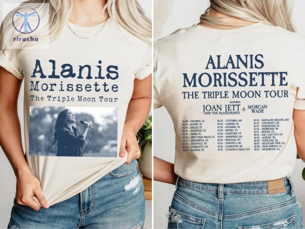Alanis Morissette The Triple Moon Tour 2024 T Shirt Alanis Morissette Tour 2024 Alanis Morissette Setlist Unique riracha 3