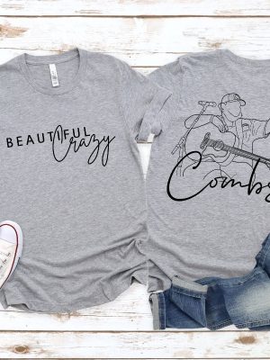 Luke Combs Beautiful Crazy Shirt Luke Combs Shirt Western Graphic Tee Western Shirt Cowboy Shirt Luke Combs Concert Unique riracha 2