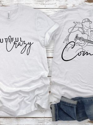 Luke Combs Beautiful Crazy Shirt Luke Combs Shirt Western Graphic Tee Western Shirt Cowboy Shirt Luke Combs Concert Unique riracha 3