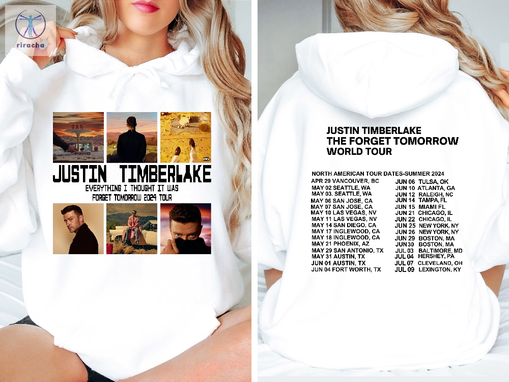 2024 Justin Timberlake Tour Hoodie Forget Tomorrow World Tour Hoodie Justin Timberlake Tour Houston Unique