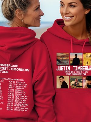 2024 Justin Timberlake Tour Hoodie Forget Tomorrow World Tour Hoodie Justin Timberlake Tour Houston Unique riracha 2