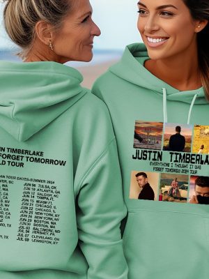 2024 Justin Timberlake Tour Hoodie Forget Tomorrow World Tour Hoodie Justin Timberlake Tour Houston Unique riracha 6