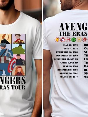 Disney Avengers The Eras Tour Shirt Marvel Super Hero Shirt Disneyland Hulk Shirts Winter Soldier Iron Man Unique riracha 2