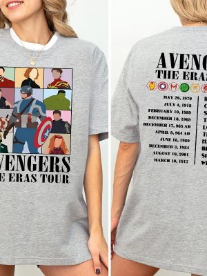 Disney Avengers The Eras Tour Shirt Marvel Super Hero Shirt Disneyland Hulk Shirts Winter Soldier Iron Man Unique riracha 3