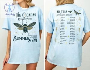 The Cicadas Reunion Tour Summer 2024 Shirt Double Broods Xiii Xix Cicada Scream Skreeee Insect Nature Lover Tee Unique riracha 2