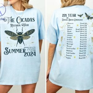 The Cicadas Reunion Tour Summer 2024 Shirt Double Broods Xiii Xix Cicada Scream Skreeee Insect Nature Lover Tee Unique riracha 2