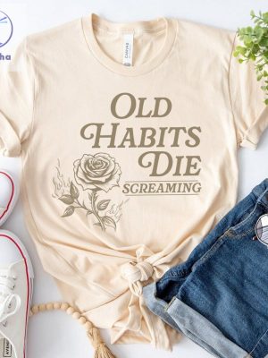 Old Habits Die Screaming Shirt Taylor Songs Shirt Ttpd Shirt The Black Dog Bar Taylor Swift Unique riracha 2