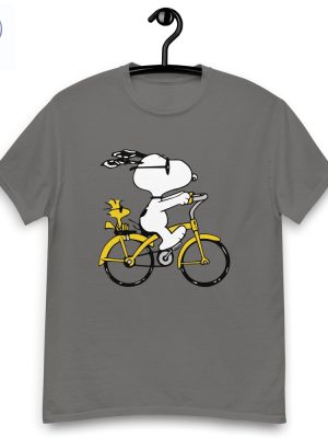 Peanuts Snoopy Woodstock Riding Bike T Shirt Cartoon T Shirt Snoopy Dday Charlie Brown Superstar Unique riracha 3