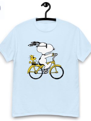 Peanuts Snoopy Woodstock Riding Bike T Shirt Cartoon T Shirt Snoopy Dday Charlie Brown Superstar Unique riracha 4