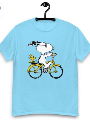 Peanuts Snoopy Woodstock Riding Bike T Shirt Cartoon T Shirt Snoopy Dday Charlie Brown Superstar Unique riracha 8