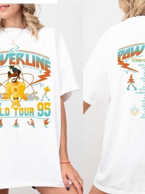 Stand Out Tee Powerline 95 Shirt Retro Disney A Goofy Movie Powerline Stand Out World Tour 95 Shirt Disneyland Trip Unique riracha 3