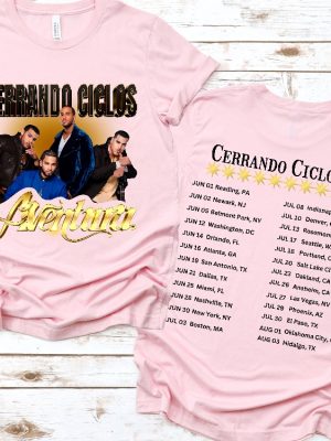 Two Sided Aventura Tour Shirt Aventura Bachata Graphic Shirt Aventura Concert Group Shirt Romeo Santos Shirt Unique riracha 3