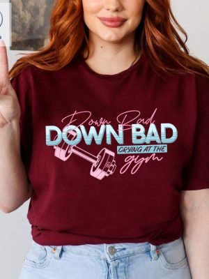 Down Bad Cryin At The Gym Shirt Down Bad Unisex Shirt Gift For Wife Funny Gym Shirt Tortured Poets Department Unique riracha 3