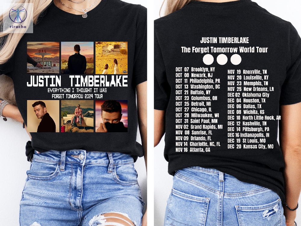 2024 Justin Timberlake Fall Tour Shirt Forget Tomorrow World Tour Hoodie Justin Timberlake Concert Group T Shirt Unique