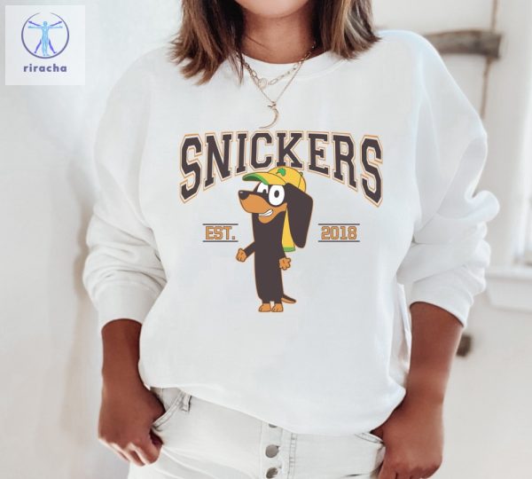 Funny Snicker Est 2018 Sweatshirt Bluey Sweatshirt For Adults Bluey Characters Bluey Tshirt Adults Fathers Day Gift Ideas Unique riracha 1