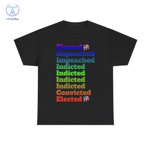 Elected Impeached Indicted Convicted Pro Trump Shirt Pro Trump Shirt Anti Law Fare Tee Political Tshirt Vote Republican Shirt Unique riracha 2