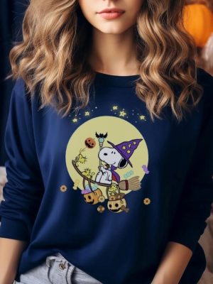 Snoopy Wicked Halloween Sweatshirt Snoopy Broomstick Hocus Pocus Witchy Spooky Season Charlie Brown Halloween Unique riracha 2