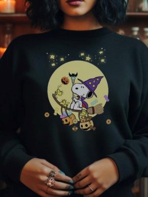 Snoopy Wicked Halloween Sweatshirt Snoopy Broomstick Hocus Pocus Witchy Spooky Season Charlie Brown Halloween Unique riracha 3