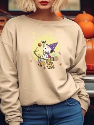 Snoopy Wicked Halloween Sweatshirt Snoopy Broomstick Hocus Pocus Witchy Spooky Season Charlie Brown Halloween Unique riracha 4