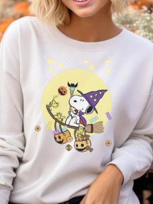 Snoopy Wicked Halloween Sweatshirt Snoopy Broomstick Hocus Pocus Witchy Spooky Season Charlie Brown Halloween Unique riracha 5