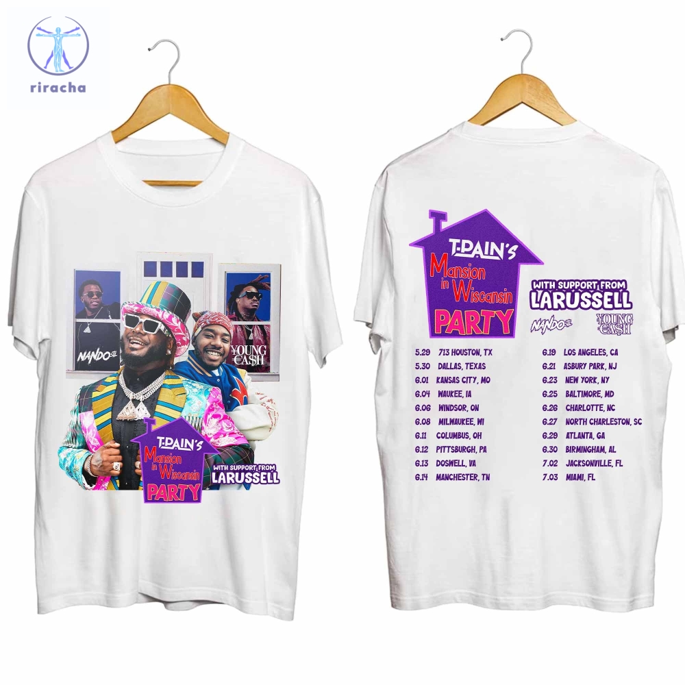 T Pain Tour 2024 Shirt Mansion In Wiscansin Party Tour Shirt T Pain Fan Shirt T Pain Tour Shirt T Pain Red Rocks Shirt