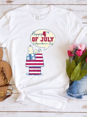 Military Snoopy American Flag Shirt Happy Wednesday Snoopy Shirt Snoopy Dog Cartoon Shirt Snoopy Fourth Of July Shirt riracha 2