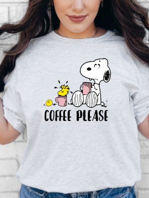 Snoopy Peanuts Tee Shirt Snoopy Woodstock Coffee Please Shirt Snoopy Coffee Please Shirt Hoodie Sweatshirt riracha 2