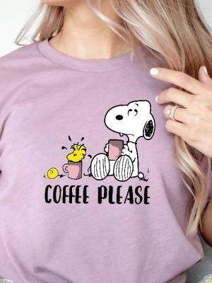 Snoopy Peanuts Tee Shirt Snoopy Woodstock Coffee Please Shirt Snoopy Coffee Please Shirt Hoodie Sweatshirt riracha 4