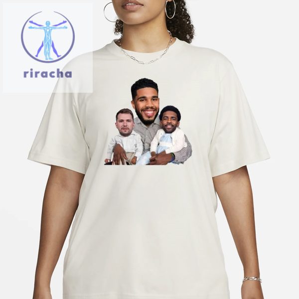 Jayson Tatum Carrying Kyrie Irving And Luka Doncic Shirts Jayson Tatum Carrying Luka Doncic And Kyrie Irving Shirts riracha 2