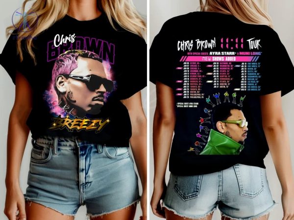 Chris Brown Shirts Chris Brown Tour 2024 T Shirt Hoodie Chris Brown 11 11 Tour Chris Brown 11 11 Tour Setlist Shirt Unique riracha 2